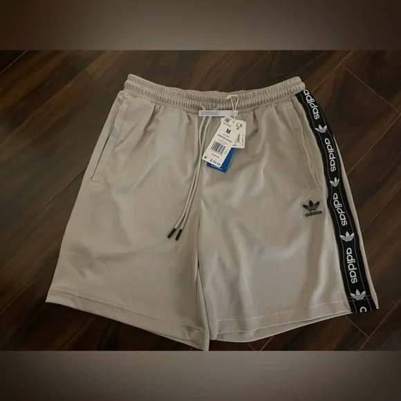 Adidas Men's Beige and Light Beige Athletic Shorts - Picture 3 of 3